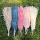 Set of artificial pampas grass bouquets for indoor decoration