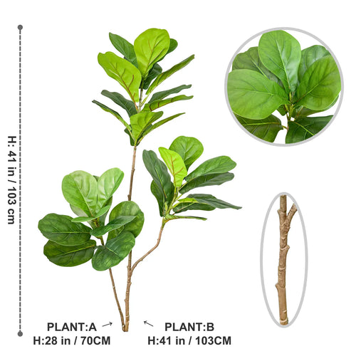 Artificial ficus branches with large banyan leaves for garden decoration - vue 28 sur 36