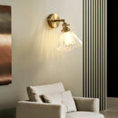 Nordic copper wall light with glass LED shade