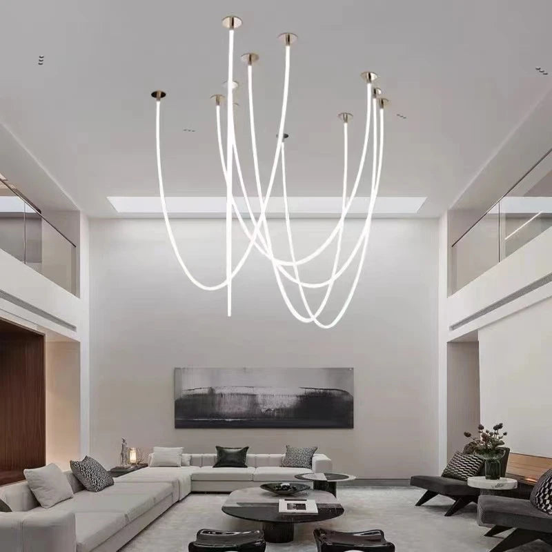 Minimalist nordic style silicone LED ceiling light 360 degrees - vue 4 sur 7