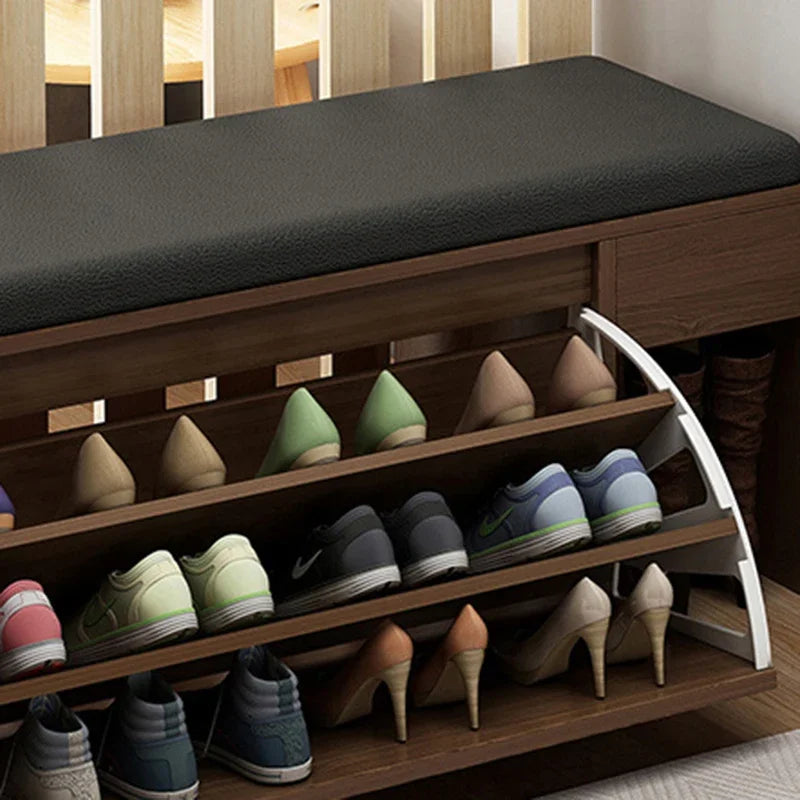 modern vertical storage shoe cabinets japanese design - vue 4 sur 21