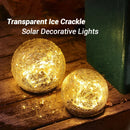Cracked glass solar lights for decorative outdoor garden