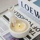 decorative ceramic bunny candle holder for Easter
