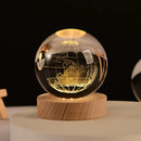 3D crystal ball solar system engraved decorative gift