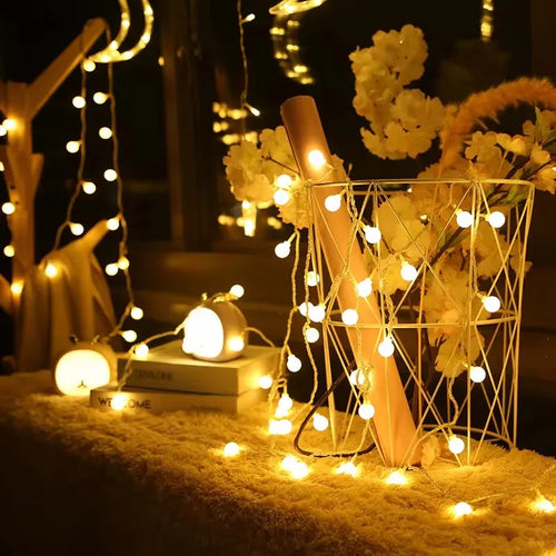 Outdoor LED string lights for festive and garden decoration - vue 3 sur 7
