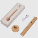 Magnetic wooden rotatable wall light with USB charging and touch dimming