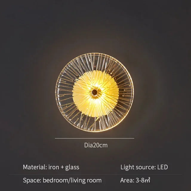 Modern glass art deco wall light for interior decor