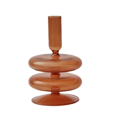 Glass taper candle holders for wedding table decoration - vue 27 sur 32