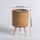 Nordic rattan imitation flower shelf with removable legs