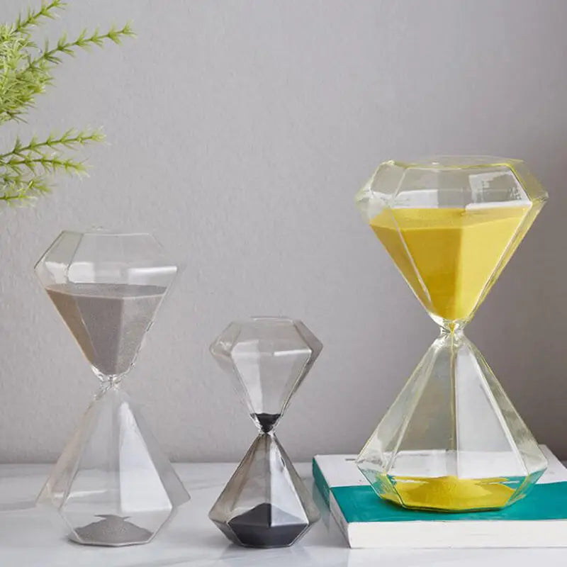 5-minute diamond hourglass, ideal for children, original decoration