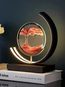 LED sand art table lamp for dynamic interior decoration
