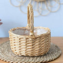 rattan woven basket for flowers and food