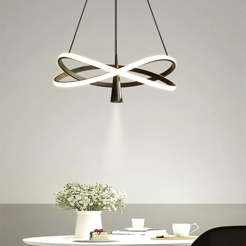 Modern LED pendant chandelier for elegant interior decor - vue 3 sur 12