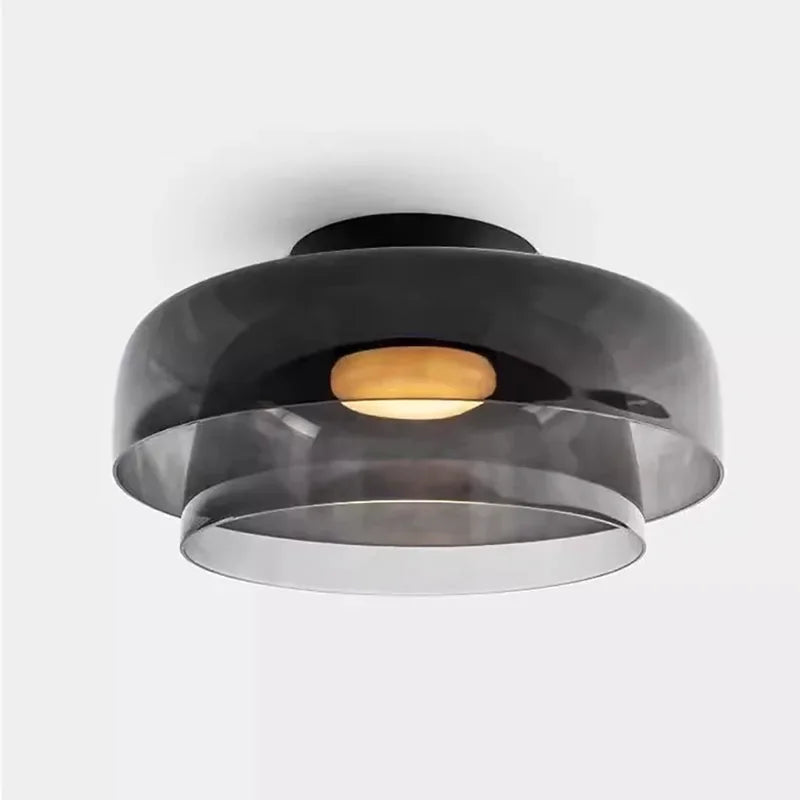 Nordic glass ceiling light for bedroom, medieval style for restaurant, simple modern creative dining room decorative lamp - vue 5 sur 21