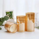 decorative rechargeable LED pillar candle with remote control in 3D tube