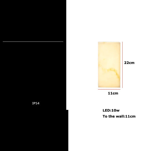 Art deco marble waterproof wall light for indoor and outdoor - vue 13 sur 12