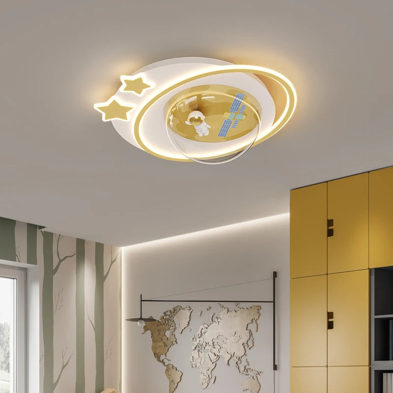Astronaut LED ceiling light for children - vue 5 sur 9