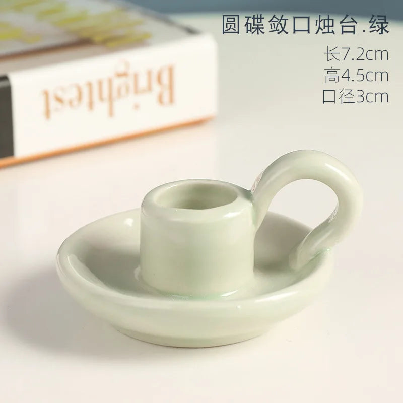 Nordic ceramic candle holder for elegant home décor - vue 10 sur 18