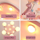 Modern LED carousel chandelier for children's princess room