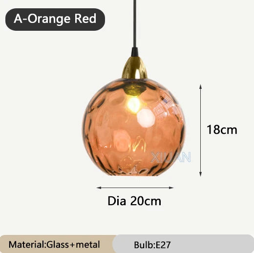Colourful glass chandelier for restaurant - vue 10 sur 25