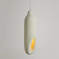Wabi sabi off-white pendant light nordic water bottle shape 63 cm high for bedroom or dining room