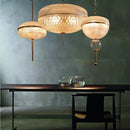 Creative champagne glass and gold metal pendant light 3000k