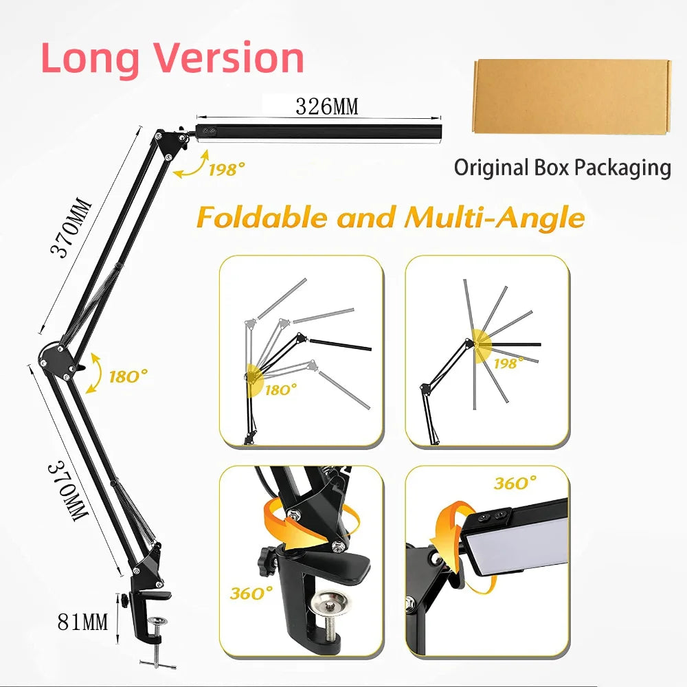 LED desk lamp with clamp 10W - vue 8 sur 18