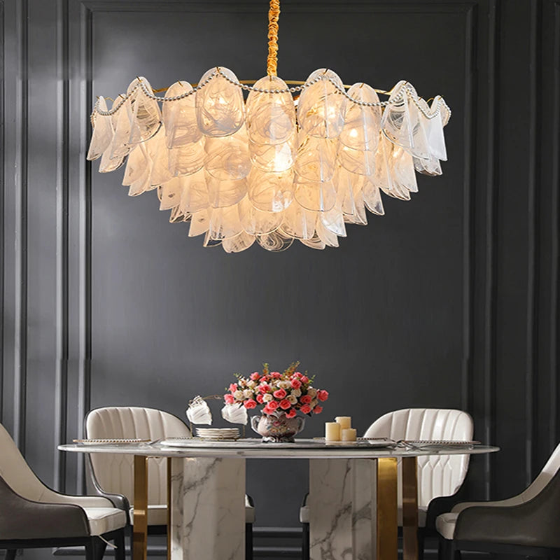 Modern creative cloud design glass pendant chandelier - vue 5 sur 18