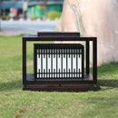 Outdoor solar LED lamp with remote control and dimmable brightness