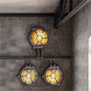 Vintage industrial outdoor wall light waterproof iron and glass