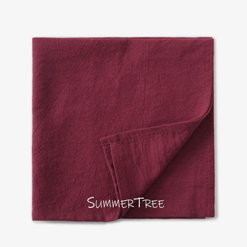 Set of washed cotton Mediterranean style napkins - vue 6 sur 6