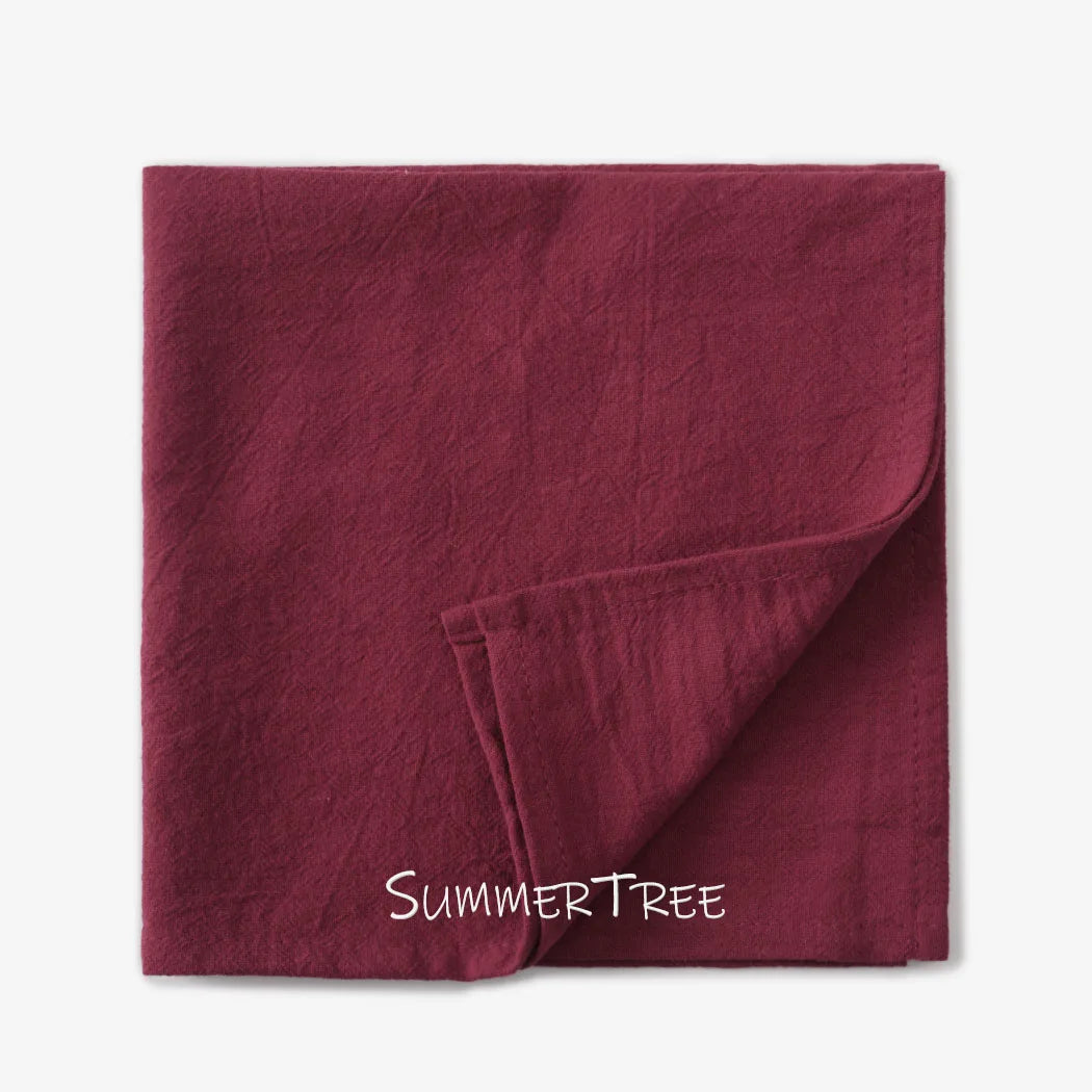 Set of 24 washable cotton table napkins mediterranean style