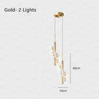 Modern luxury spiral pendant with acrylic shade