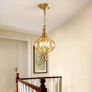 retro crystal pendant light for elegant interior decoration
