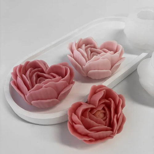 silicone love flower mold for candles and soap DIY - vue 5 sur 9
