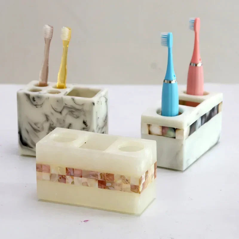 marble toothbrush holder design luxury modern minimalist