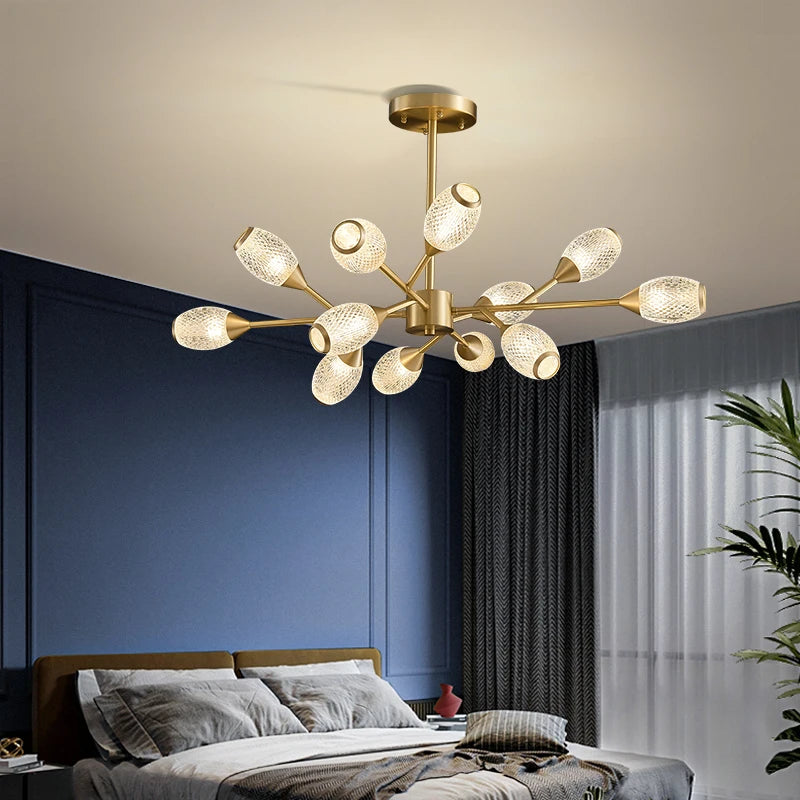 Modern copper ceiling light for elegant lighting - vue 3 sur 10