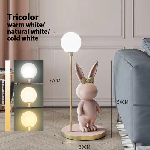 Nordic rabbit floor lamp for children's room - vue 11 sur 11
