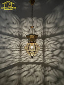 Moroccan retro carved pendant light in exotic style