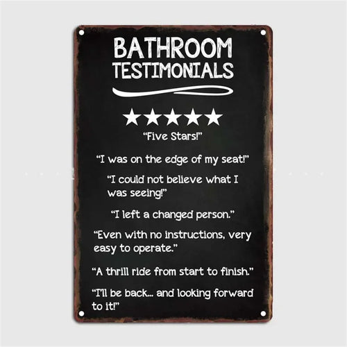 retro metal sign for fun wall decor - vue 28 sur 38