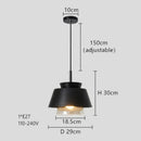 Nordic style glass and iron pendant light for decorative interiors