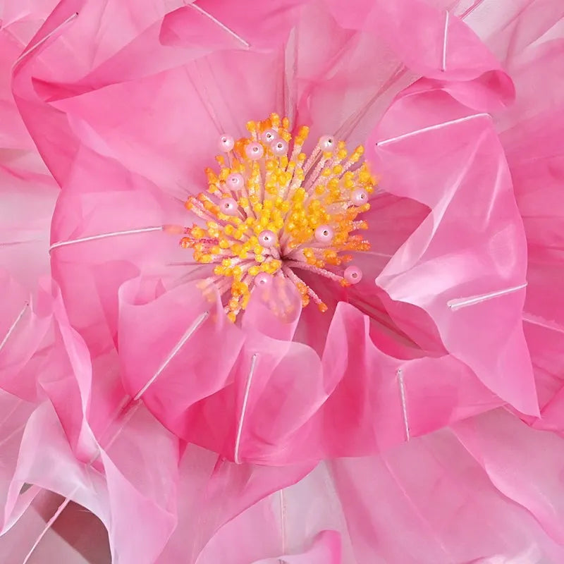 Artificial silk poppy pink realistic festive decoration flower - vue 5 sur 12