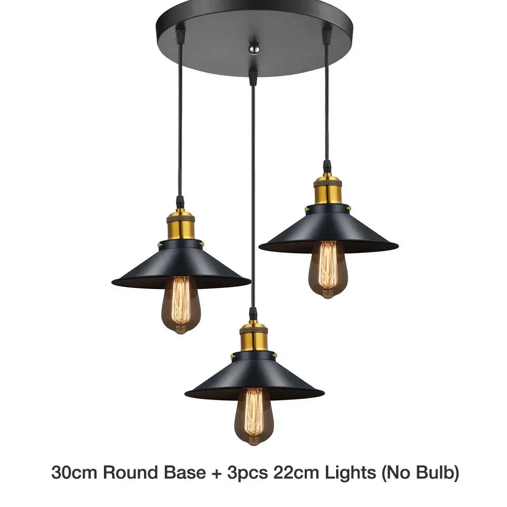 Modern LED metal chandelier with vintage suspension - vue 13 sur 13