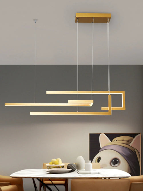Modern minimalist Nordic LED chandelier for restaurant bar - vue 2 sur 9