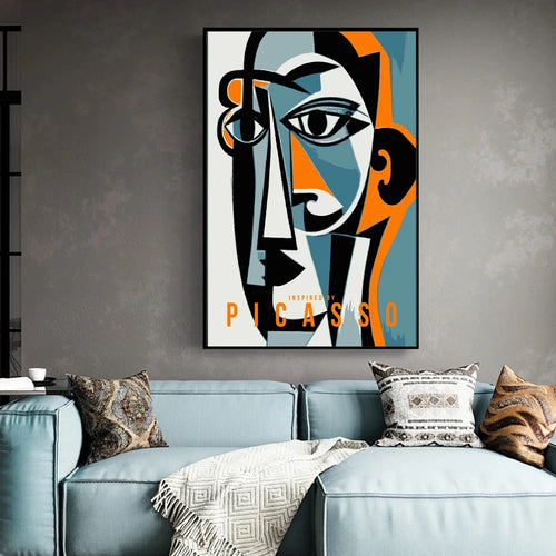 Vintage abstract Picasso-inspired wall art - vue 6 sur 7