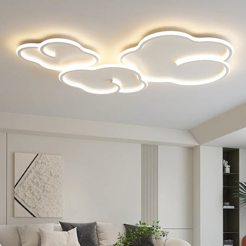 Scandinavian cloud ceiling light with optional dimming and remote control - vue 3 sur 11