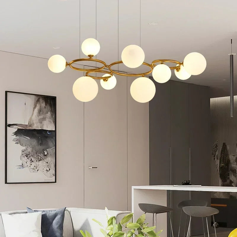 Minimalist post-modern designer chandelier for contemporary interiors