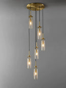Glass chandelier for decorative indoor suspended lighting