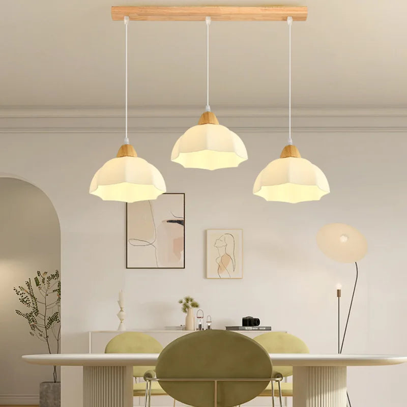 Modern wooden pendant light for elegant interior decoration