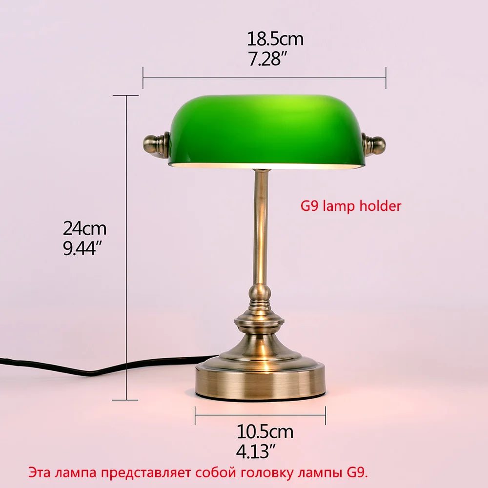 Retro mini desk lamp LED G9 bank style bedside and table lamp